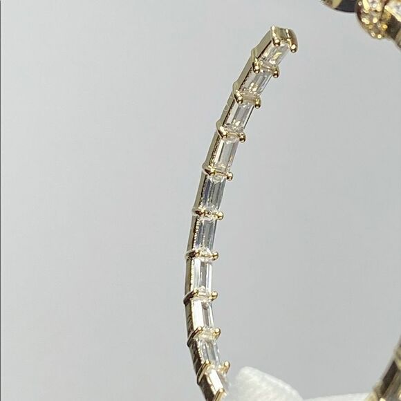 THEIA Hestia 14K Goldplated Inside-Out Hoops earrings - Picture 9 of 9